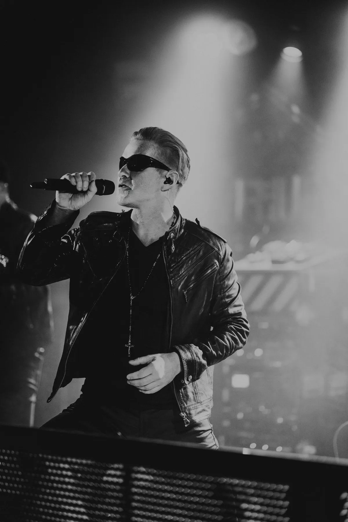 U2.V2 drummer mid-performance